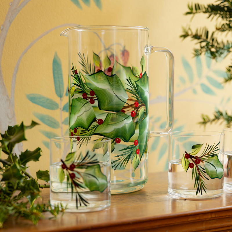 Holly Jug, Set of 6
