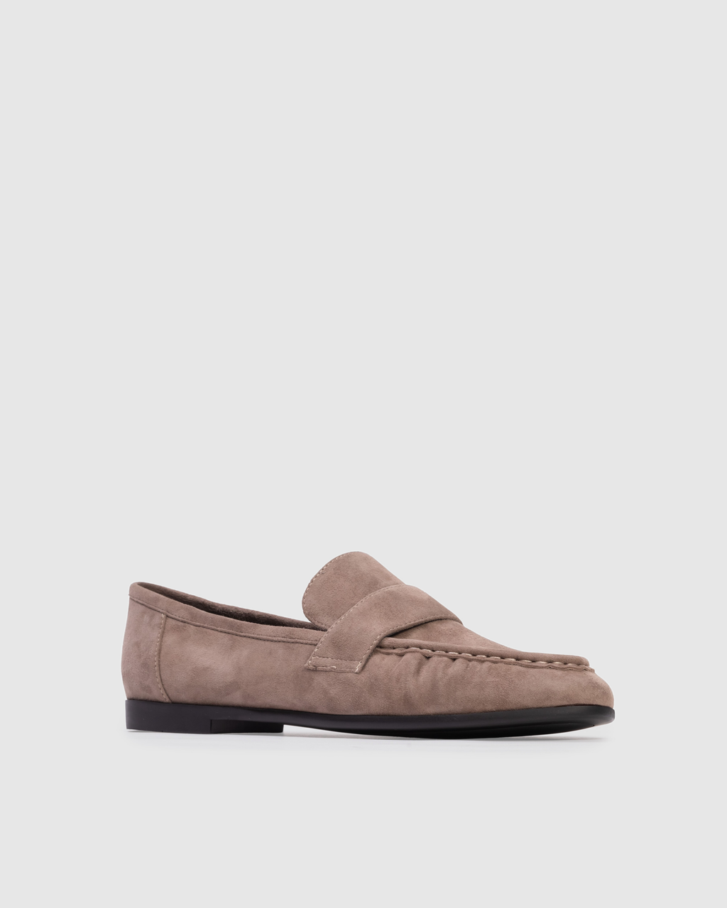 Arrow Loafer in Taupe Suede