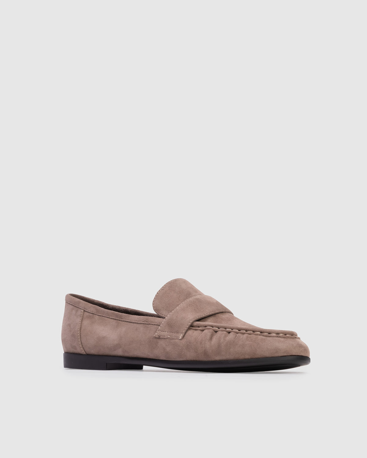 Arrow Loafer in Taupe Suede