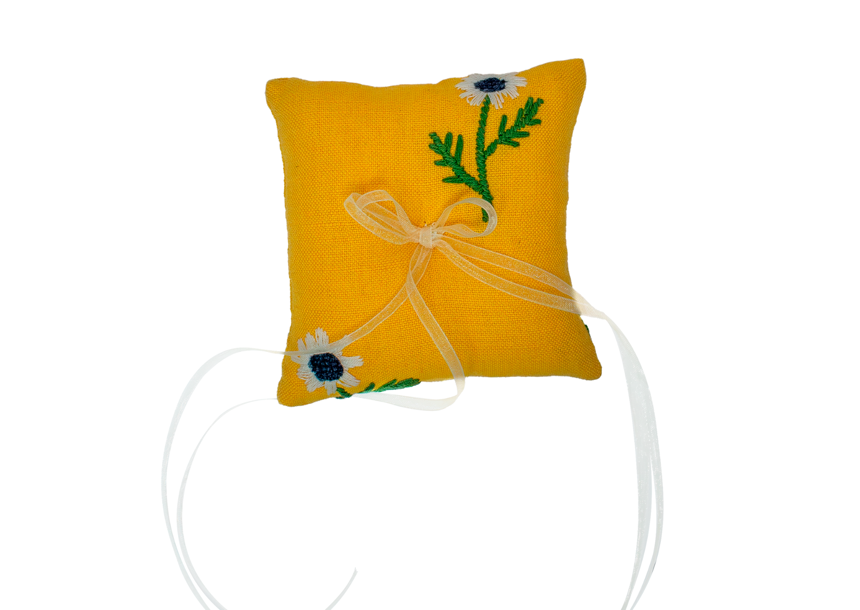 Manzanilla Mustard Ring Pillow