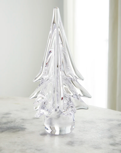 Simon Pearce Spruce Evergreen 10" Glass Decor