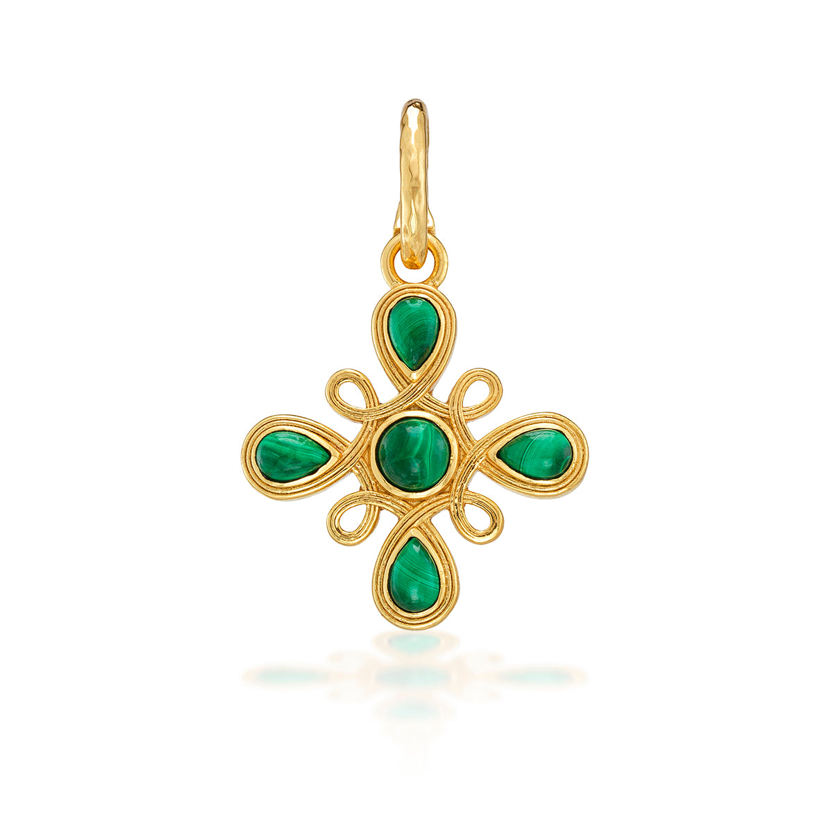 Monique Gem Pendant in Malachite