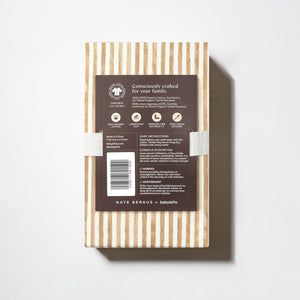 Crib Sheet in GOTS Certified Organic Brushed Cotton by Nate Berkus in Autumn Stripe