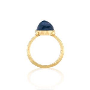 Mystic Eye Gem Ring in Blue Labradorite