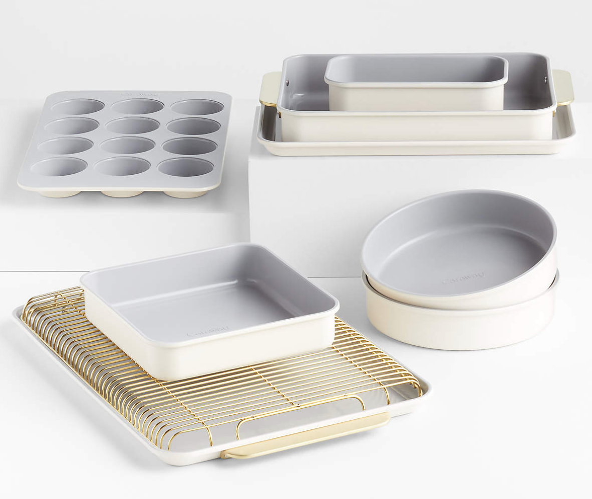 Caraway Complete 11-Piece Cream Ceramic Bakeware Set