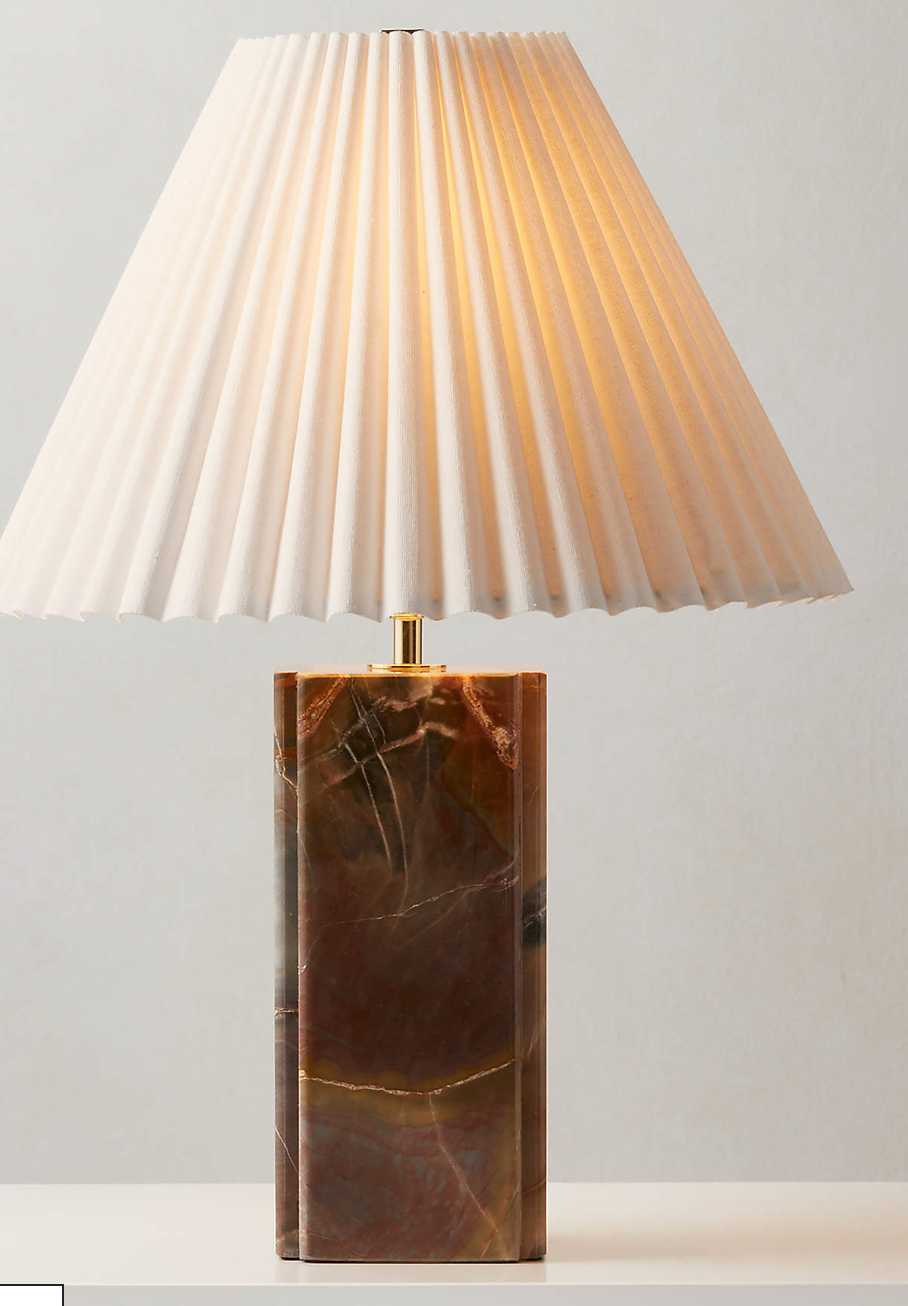 Bianca Red Marble Table Lamp
