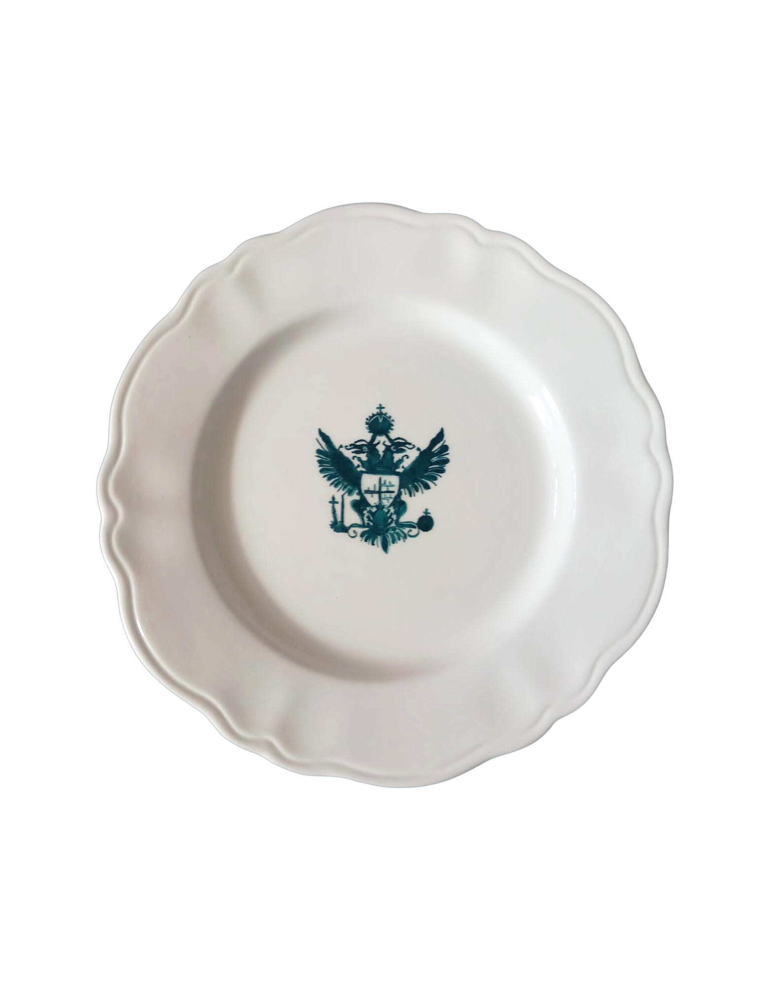 Hand-Painted Crest Plate, Set of 6