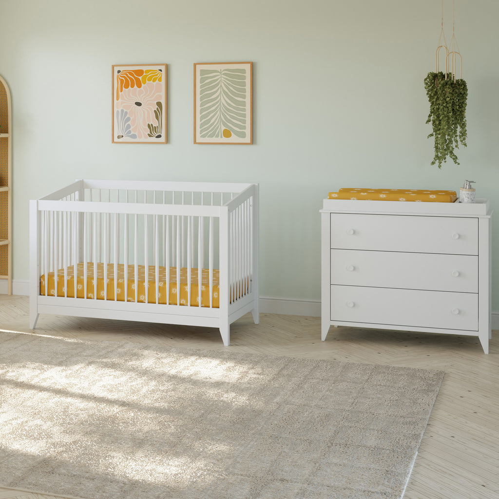 Sprout 3-Drawer Changer Dresser with Removable Changing Tray in White