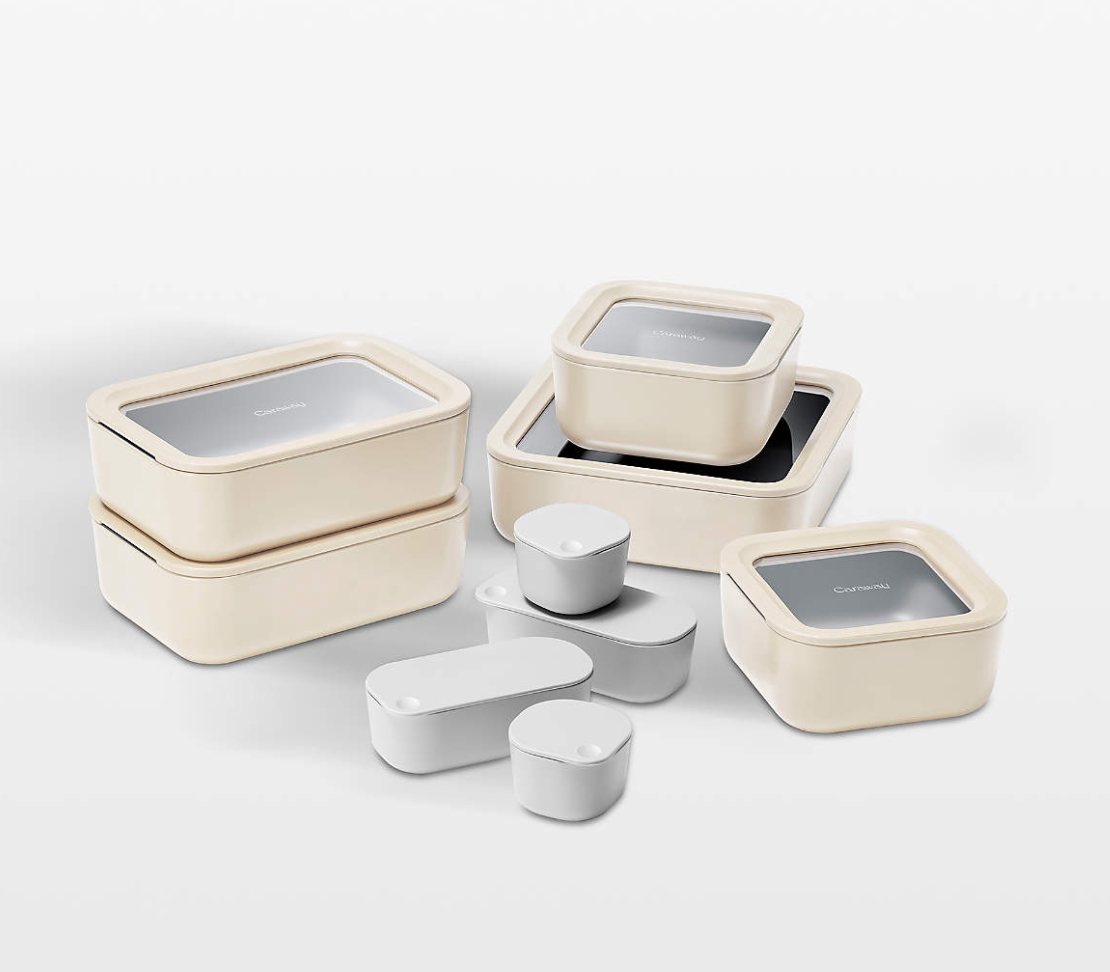 Caraway ® Cream 17-Piece Glass Food Storage Set