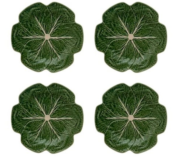 Bordallo Pinheiro Cabbage Green Dinner Plate - Set of 4