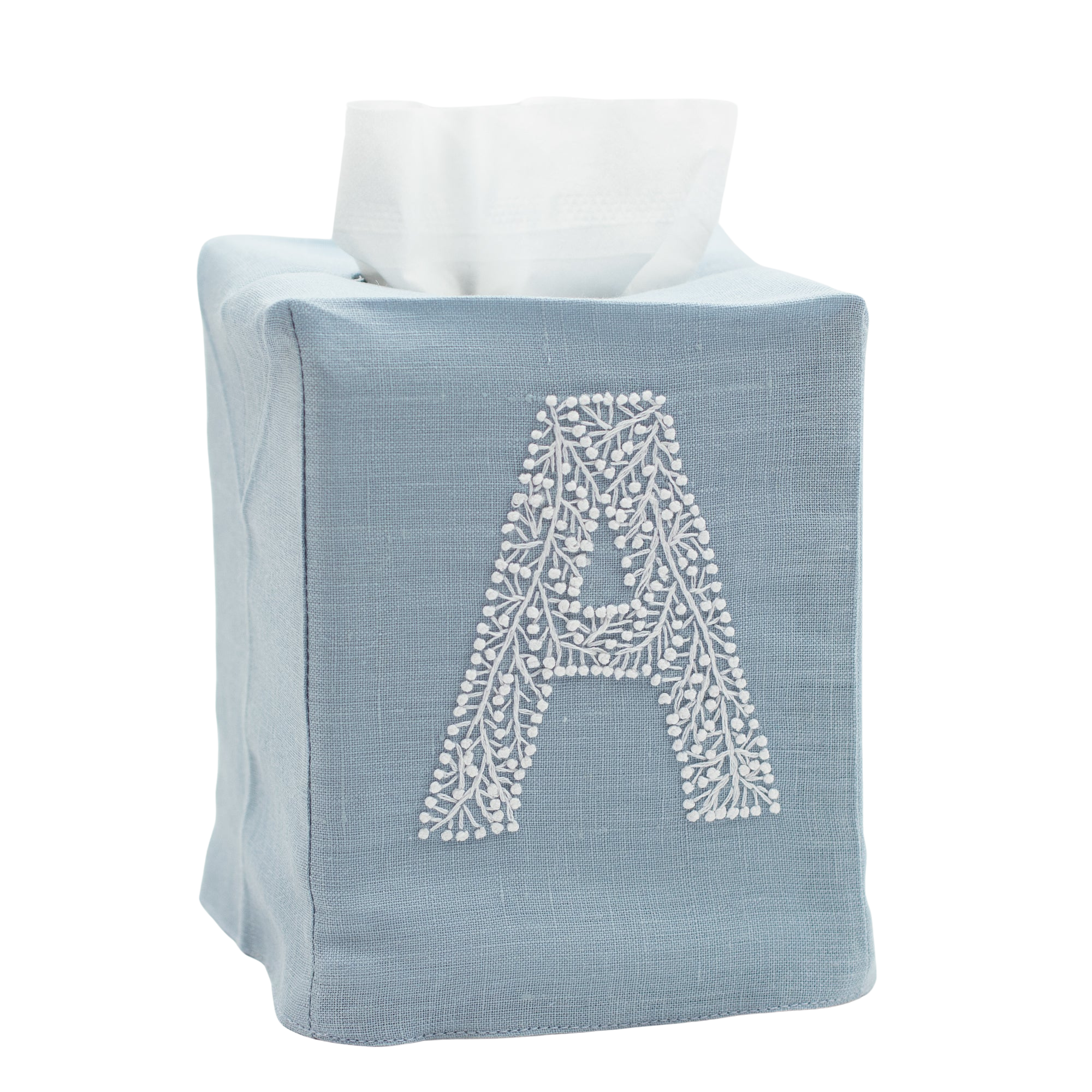 Henry Handwork Monogram Twig Tissue Box Cover