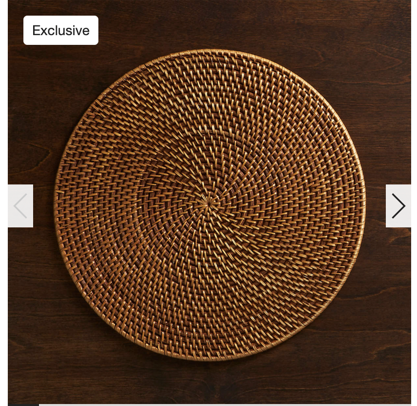 Artesia Round Honey Woven Rattan Placemat