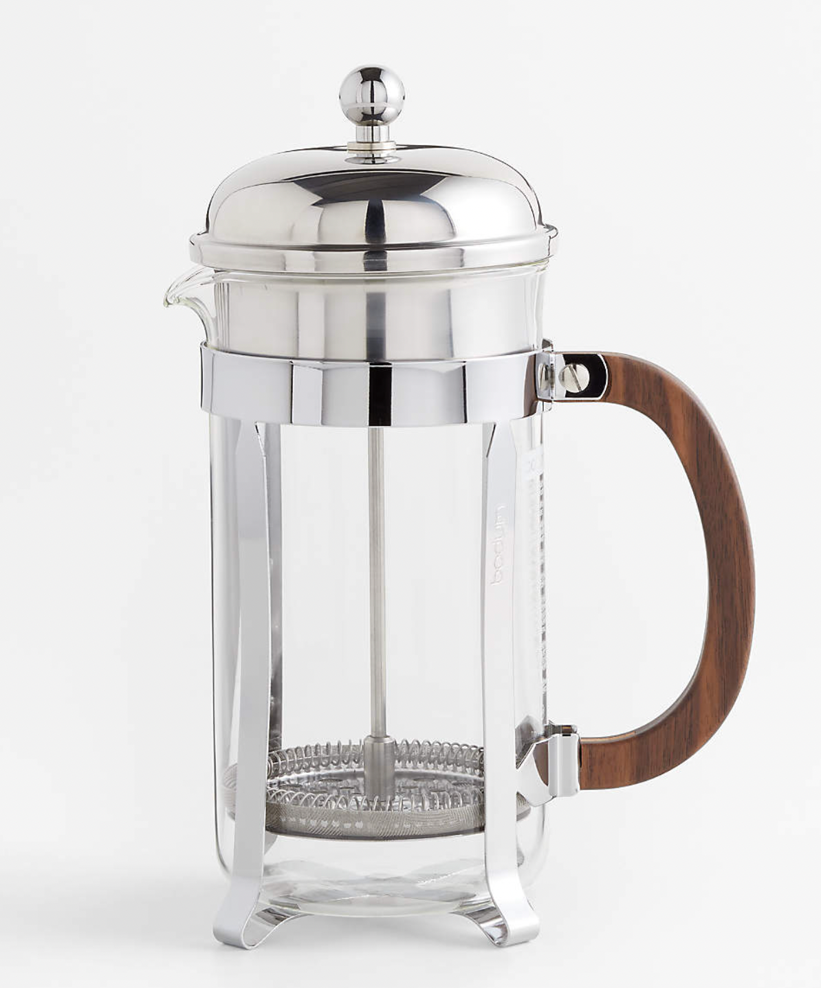 Bodum ® Chambord Stainless Steel 34-Oz. French Press with Walnut Wood Handle