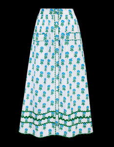 Aqua Marigold Hattie Skirt