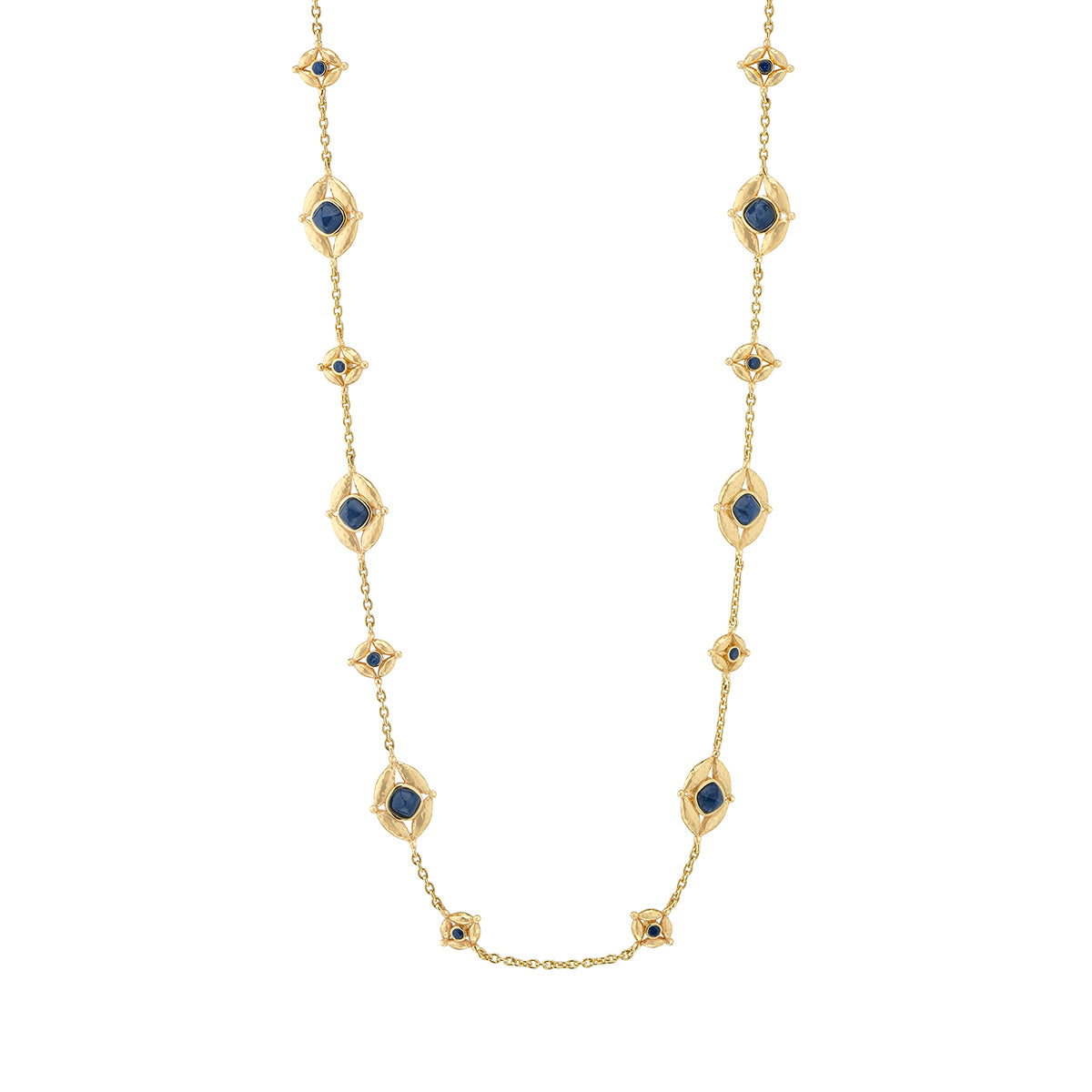 Mystic Eye Double-Sided Necklace in Blue Labradorite & Green Onyx