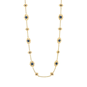 Mystic Eye Double-Sided Necklace in Blue Labradorite & Green Onyx