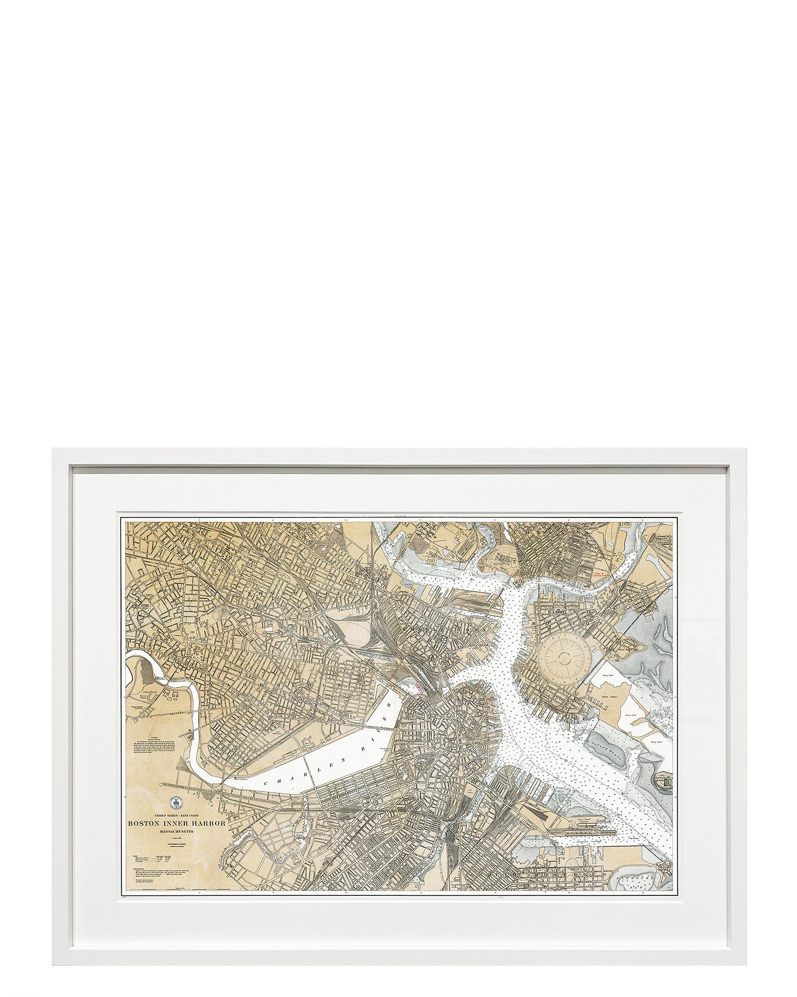 Boston Harbor Vintage Map