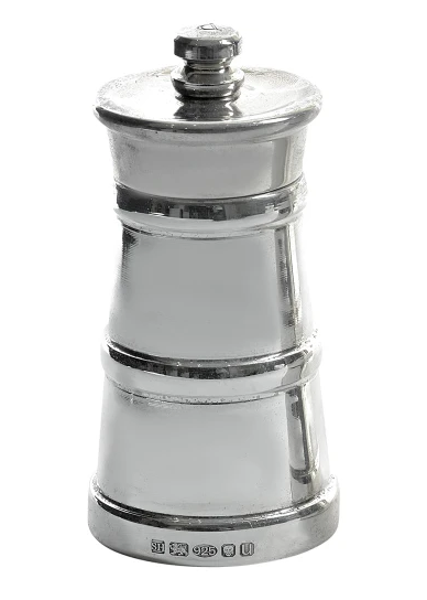 Sterling Silver-Banded Salt & Pepper Mills