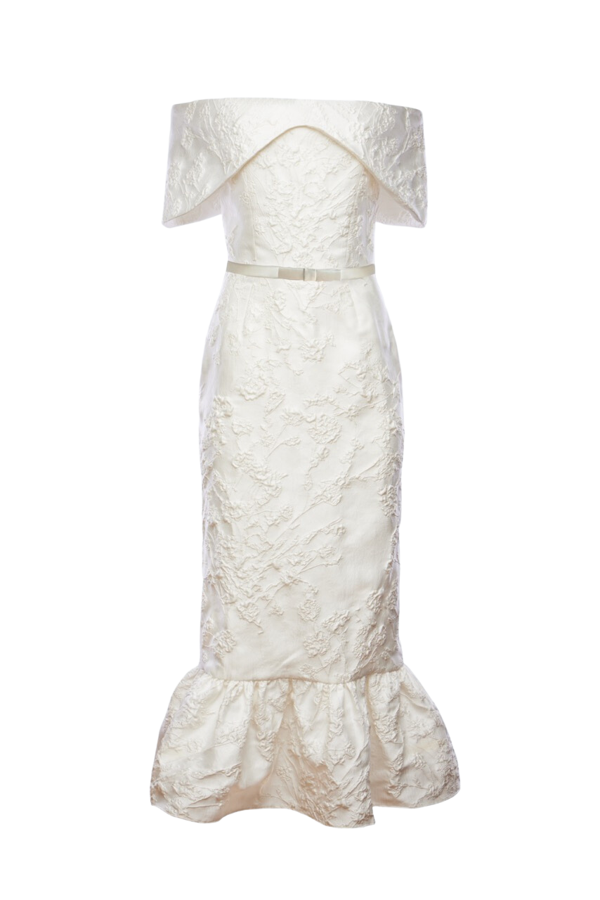 OTM Exclusive: Alex Dress in Ivory Brocade | Over The Moon