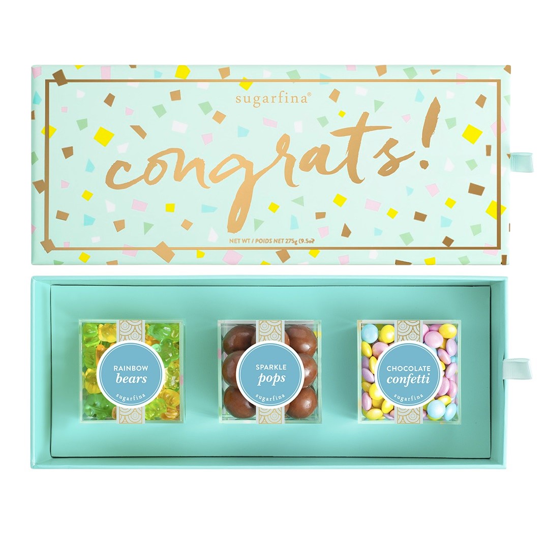 Congrats 3 Piece Preset Candy Bento Box