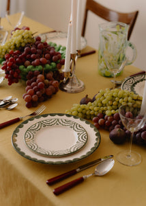 Green Scallop Dinner Plate