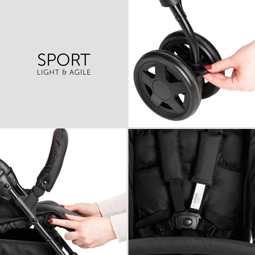 hauck sport moonlight capri Sport T13 Lightweight Compact Foldable Stroller with UV Protected Cano