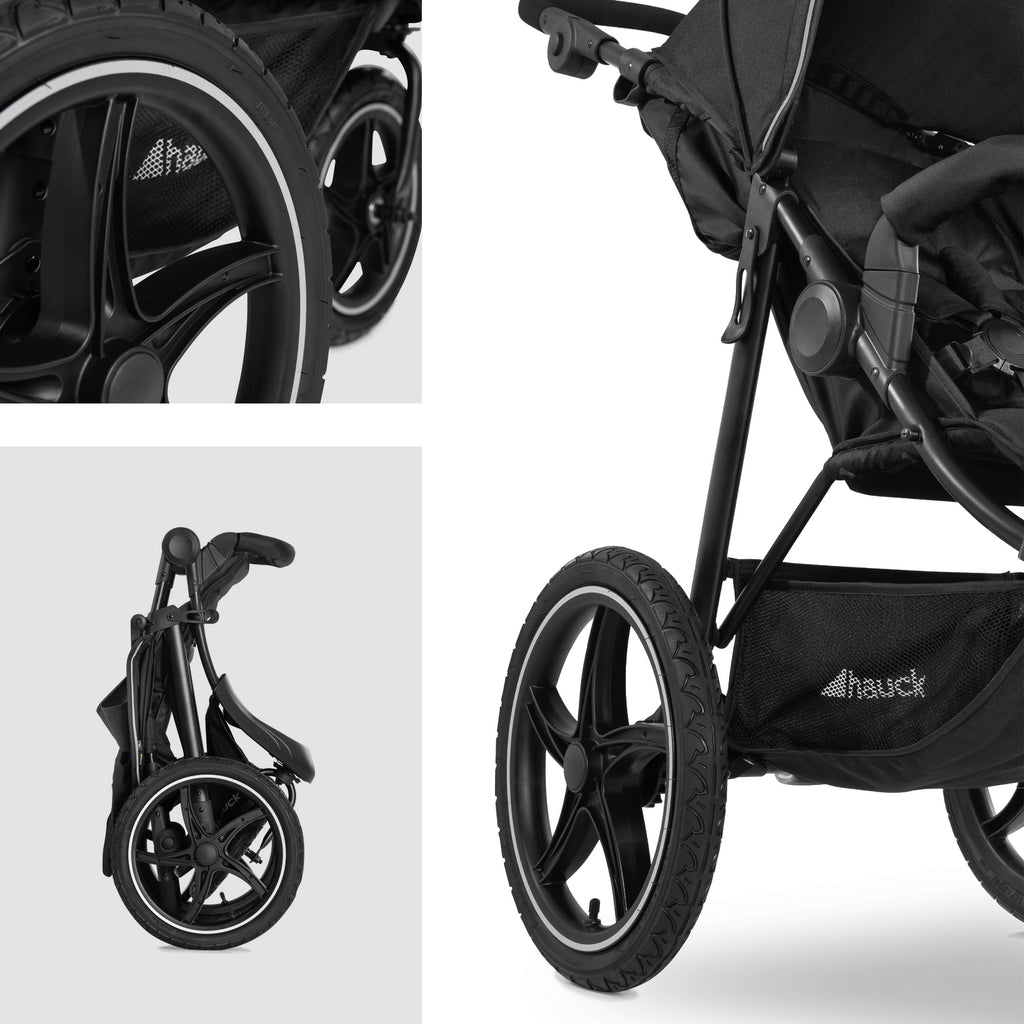 hauck runner buggy Runner 2 Compact Foldable Tricycle Jogger Buggy Stroller Pushchair wit
