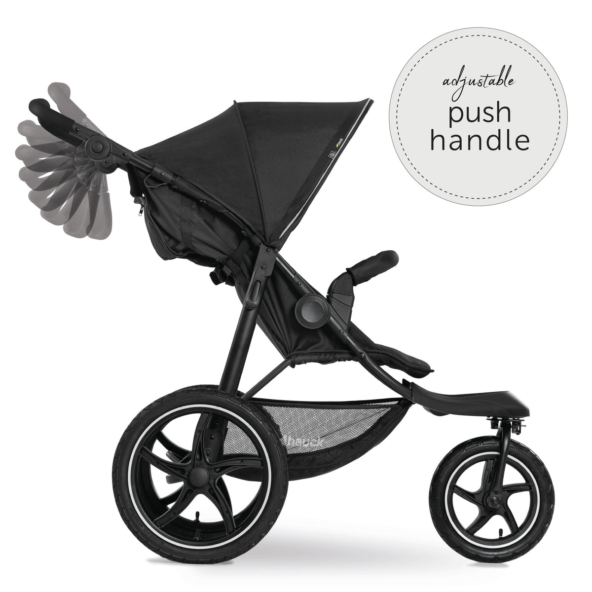 Runner 2 Compact Foldable Tricycle Jogger Buggy Stroller Pushchair with Height-Adjustable Handle