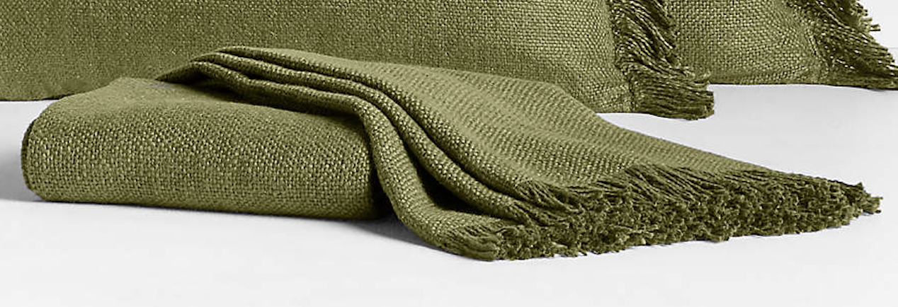 Casual Textured Fringe Throw Blanket