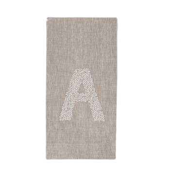 Monogram Twig Hand Towel in Natural