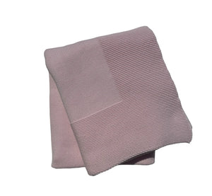 Knit Baby Blanket with Textured Border