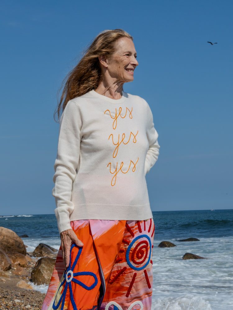 Yes Yes Yes Crewneck RTW LINGUA FRANCA NYC