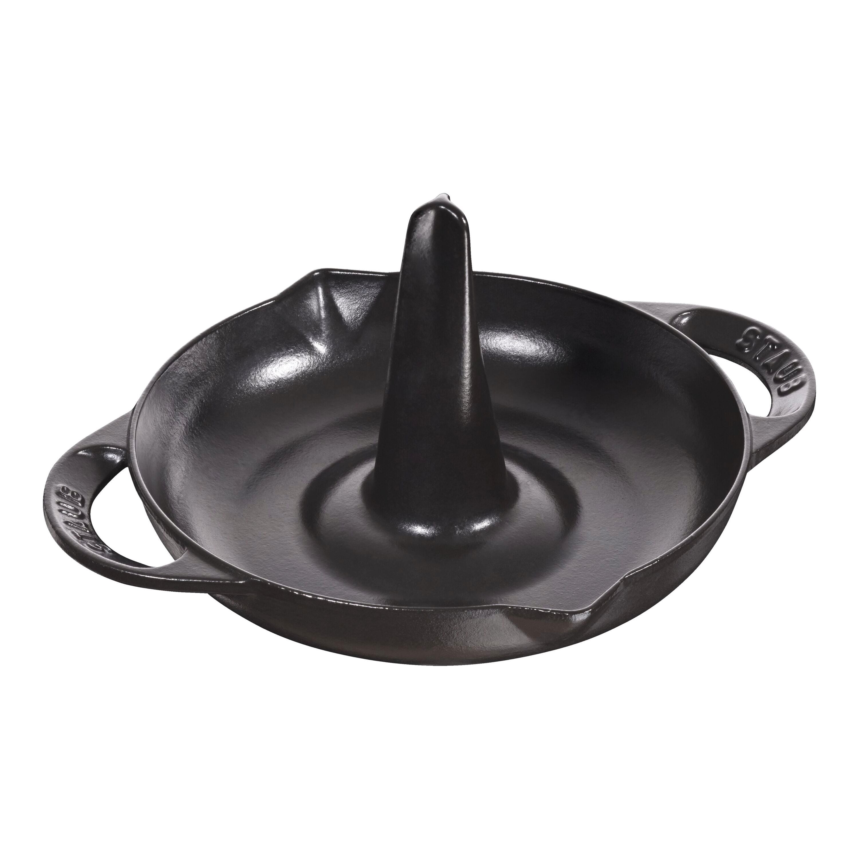 Cast Iron Vertical Chicken Roaster - Black