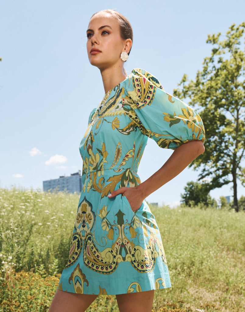 Pippa Mini Dress in Atlas Paisley