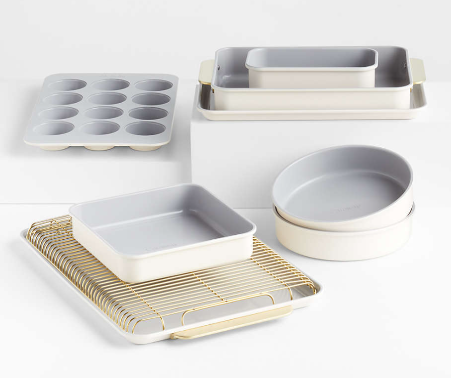 Caraway Complete 11-Piece Cream Ceramic Bakeware Set