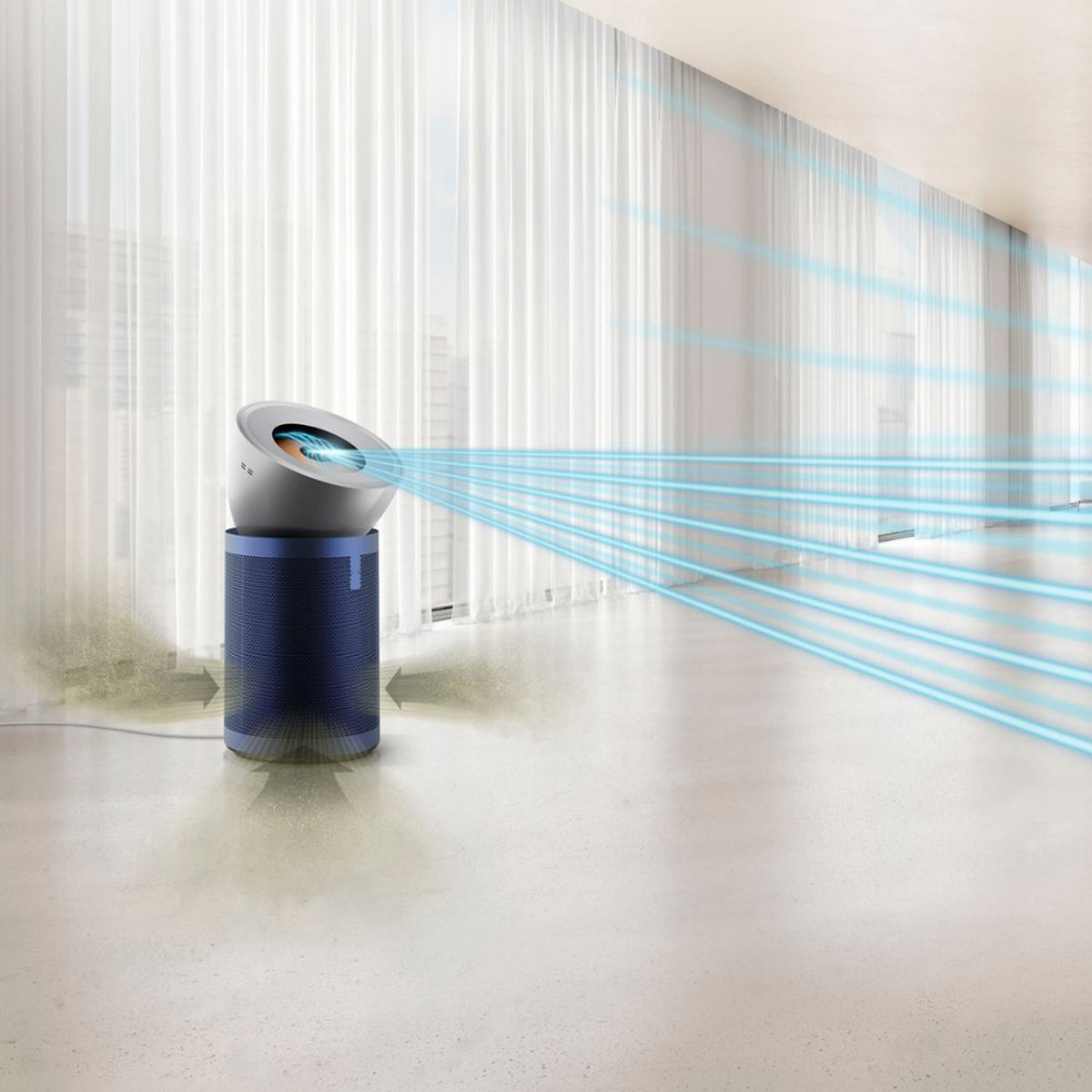 Purifier Big + Quiet Formaldehyde BP03 in Bright Nickel & Prussian Blue