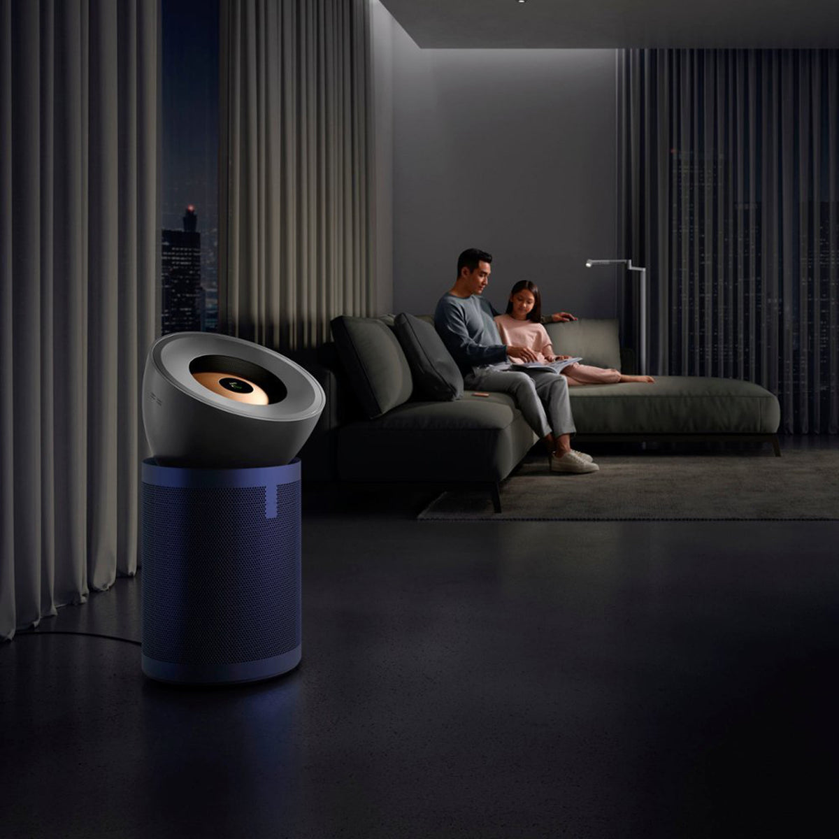 Purifier Big + Quiet Formaldehyde BP03 in Bright Nickel & Prussian Blue