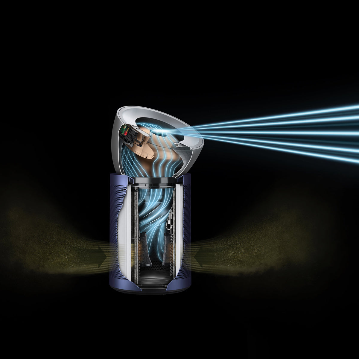 Purifier Big + Quiet Formaldehyde BP03 in Bright Nickel & Prussian Blue