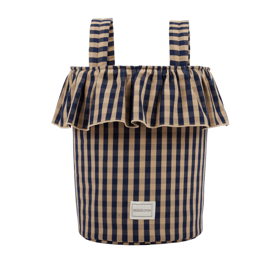 Basket Vichy - Navy + Caramel - PRE ORDER