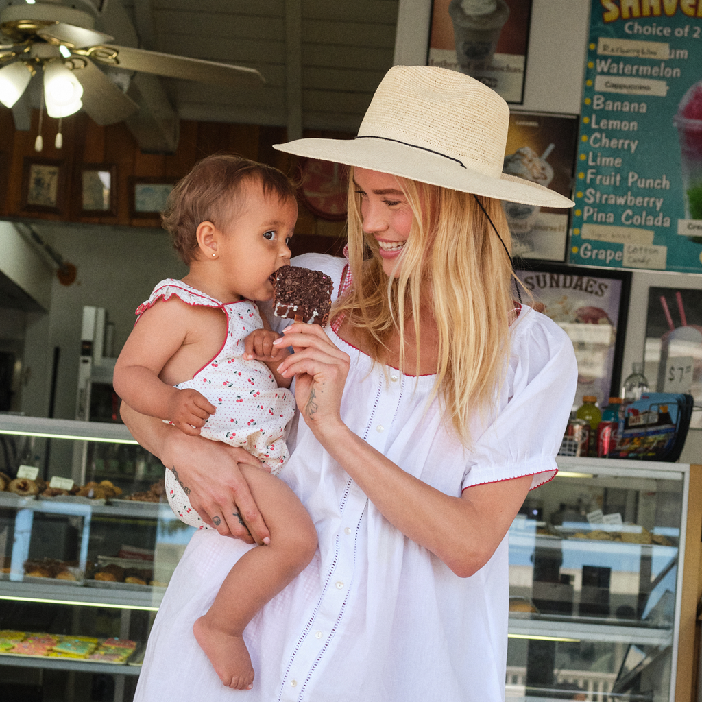 Baby Girl’s Summer Cherries Bubble Romper