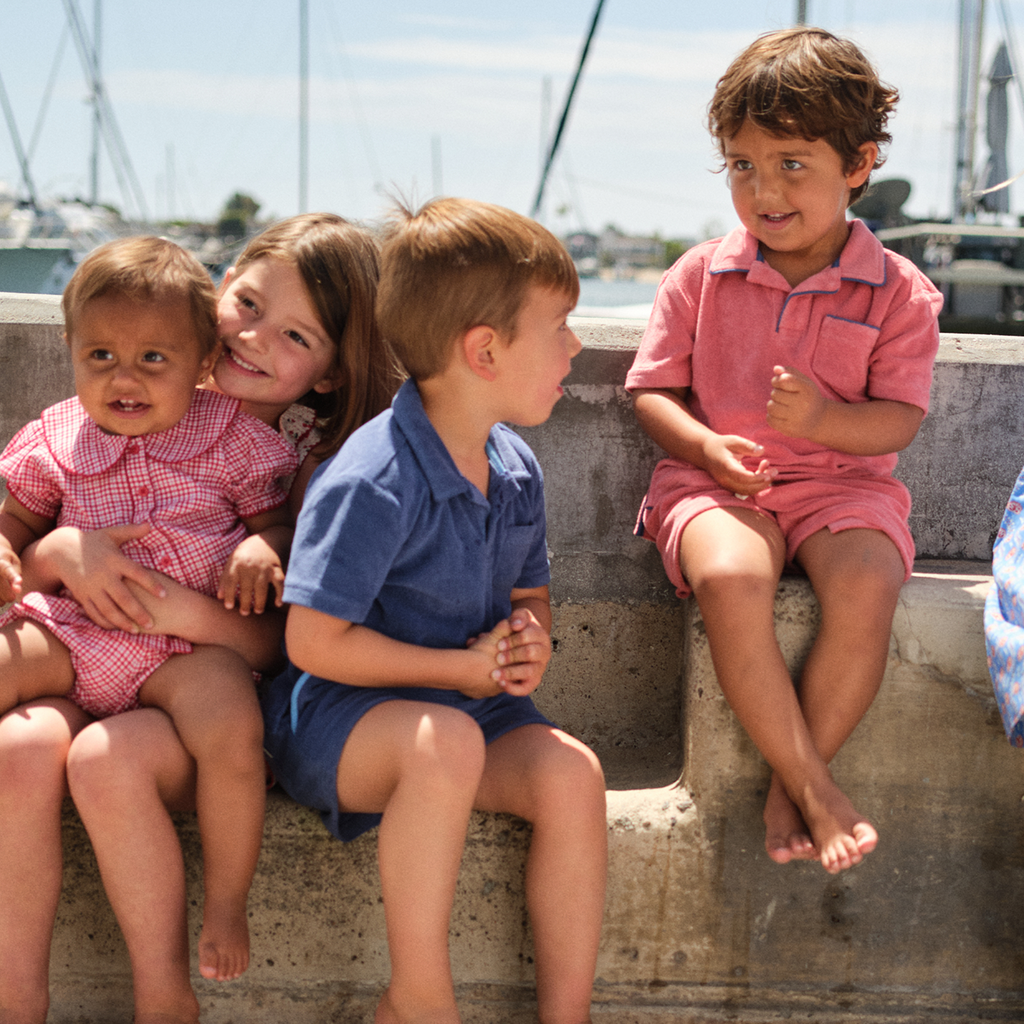 Boy’s Poppy Red French Terry Polo