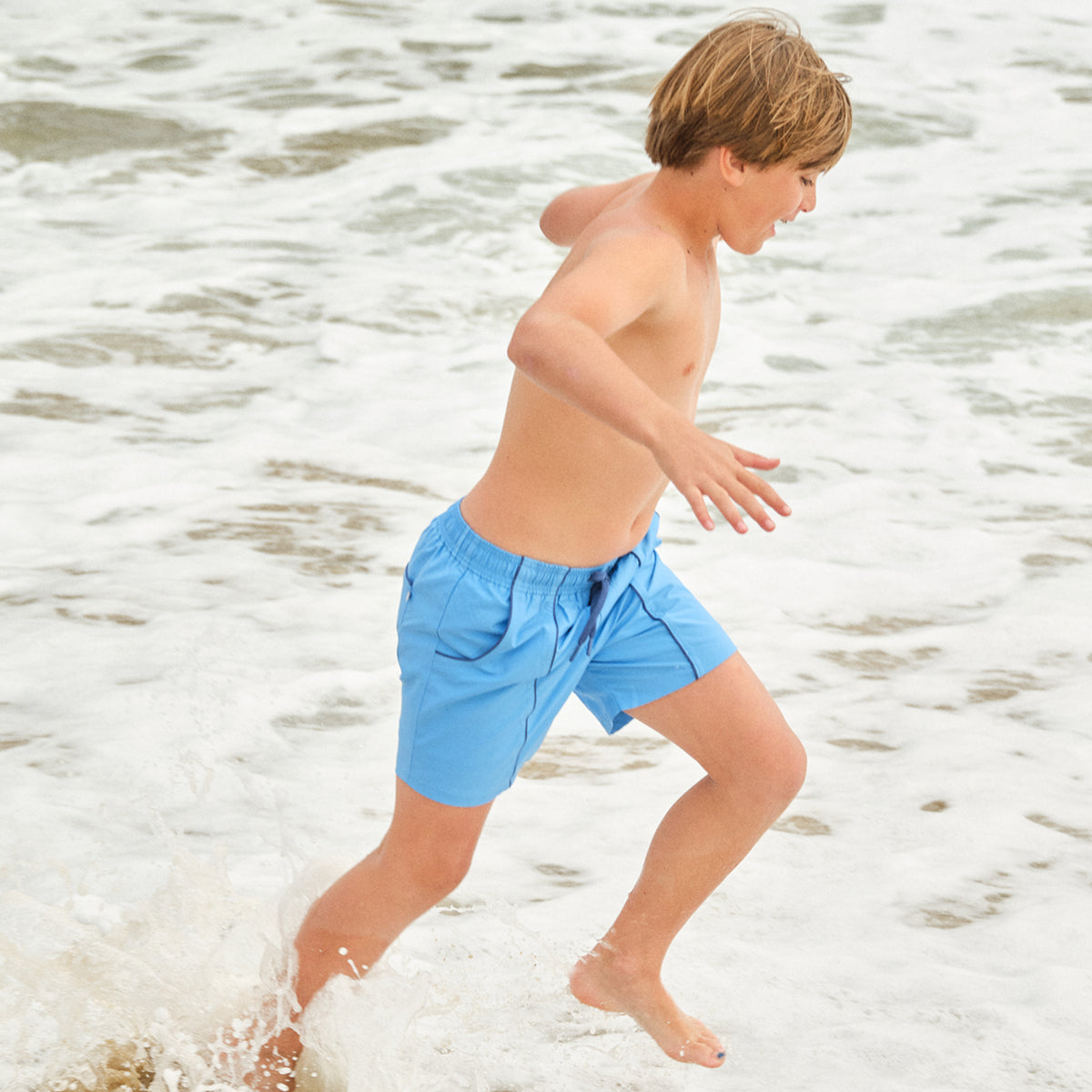 Boy’s Balboa Blue Panelled Boardie
