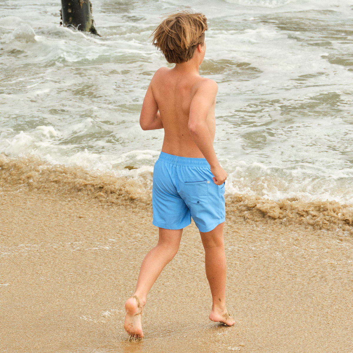 Boy’s Balboa Blue Panelled Boardie