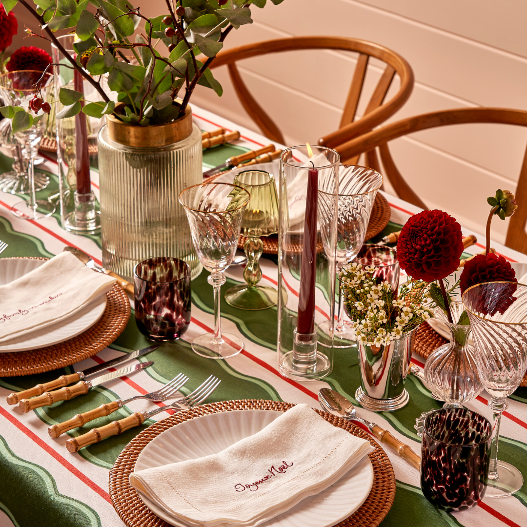 Green Scallop Tablecloth