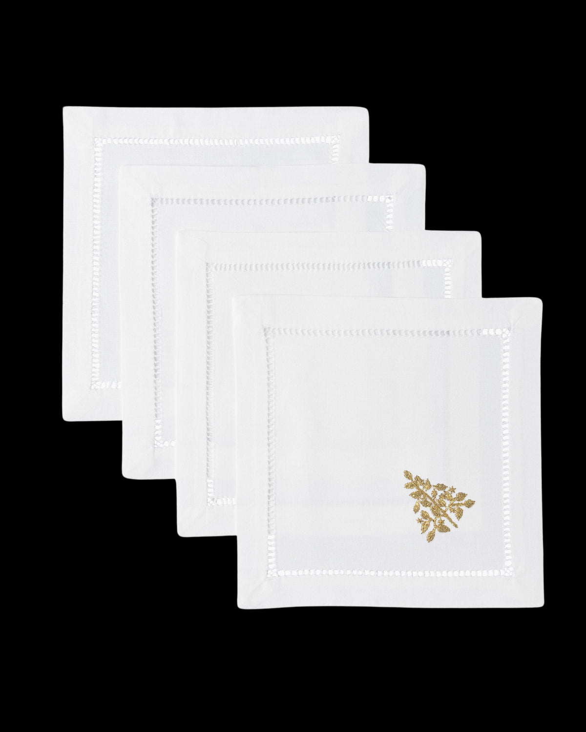 Mod Tree Gold Cocktail Napkin Set