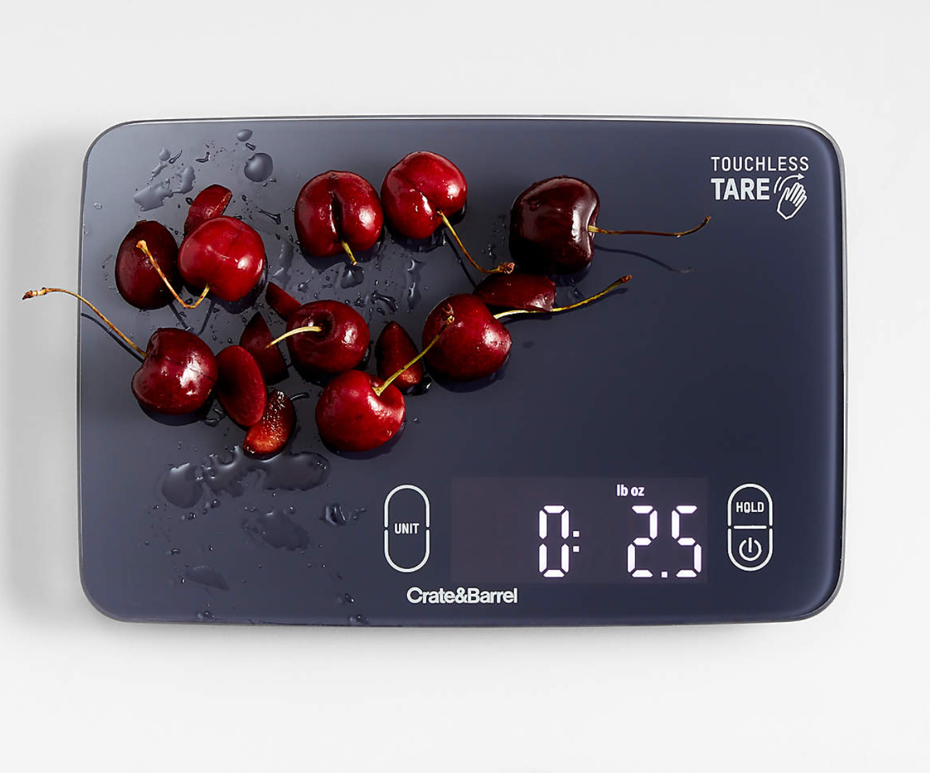 Crate & Barrel Touchless Waterproof 11-Lb. Tare Food Scale