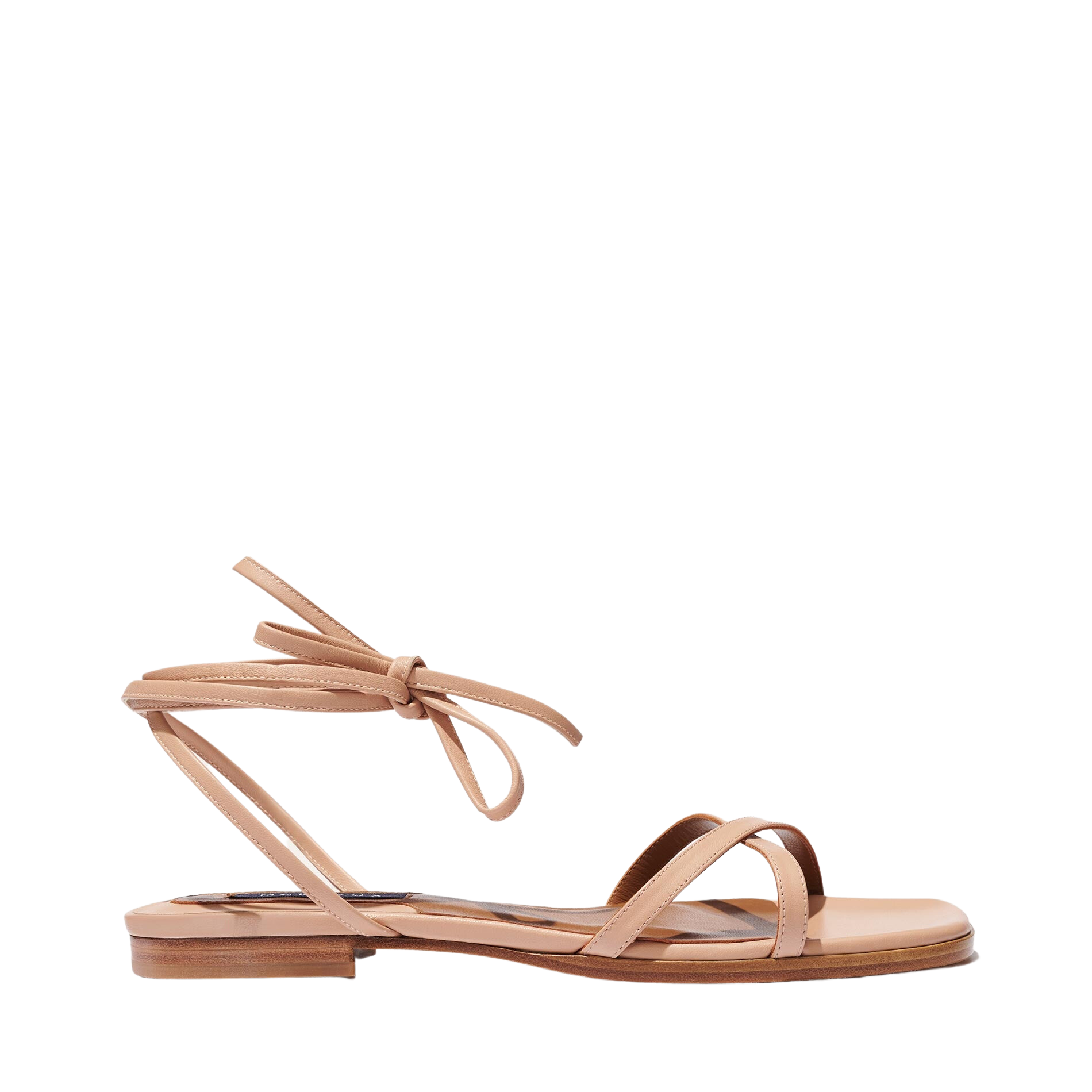 The Wrap Sandal in Rose Nappa