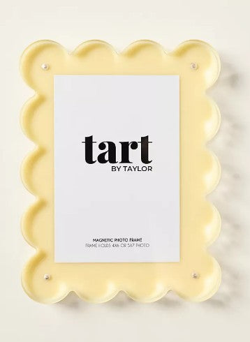 Acrylic Scalloped Picture Frame | Butter Yellow
