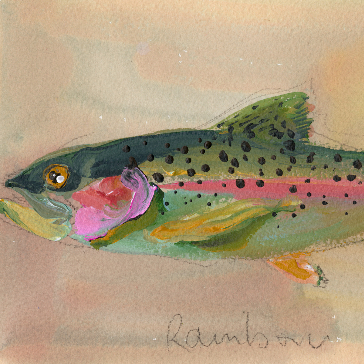 inslee watercolor art print fish