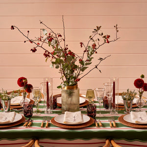 Green Scallop Tablecloth